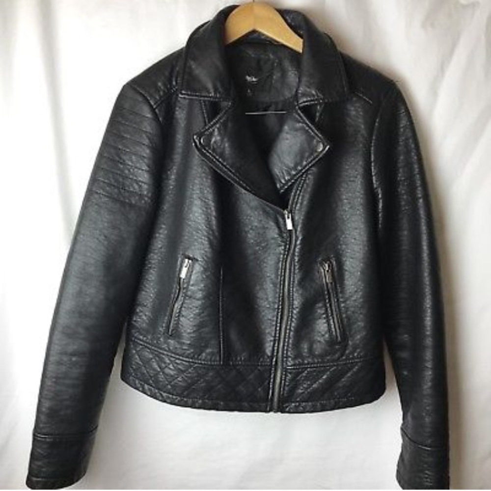 Mossimo black faux leather jacket